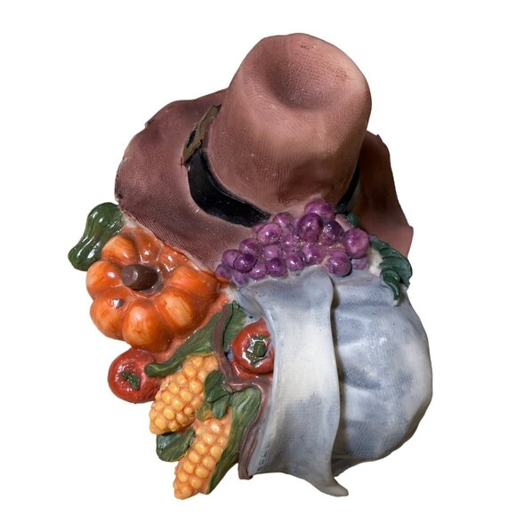 Thanksgiving Tabletop  Decor Pilgrim Hat Corn Vegetable - Picture 6 of 10